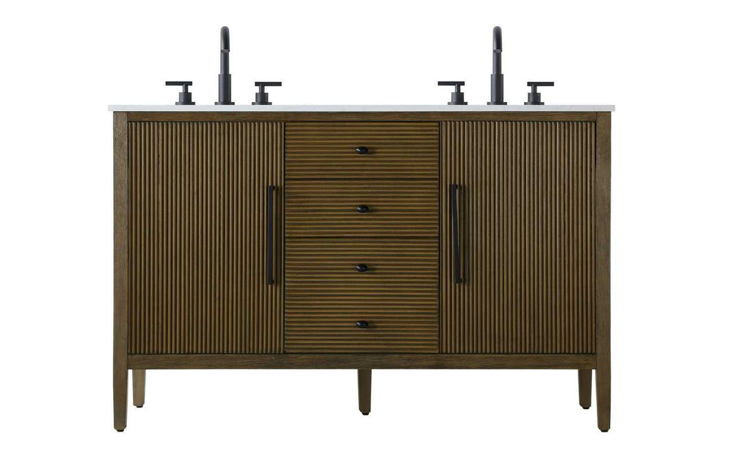 Blakely Bathroom Vanity in Hazel Oak Elegant Lighting