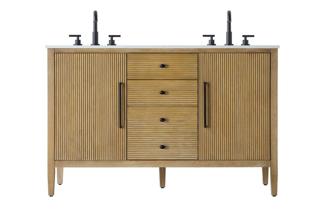 Blakely Bathroom Vanity in Linen Oak Elegant Lighting