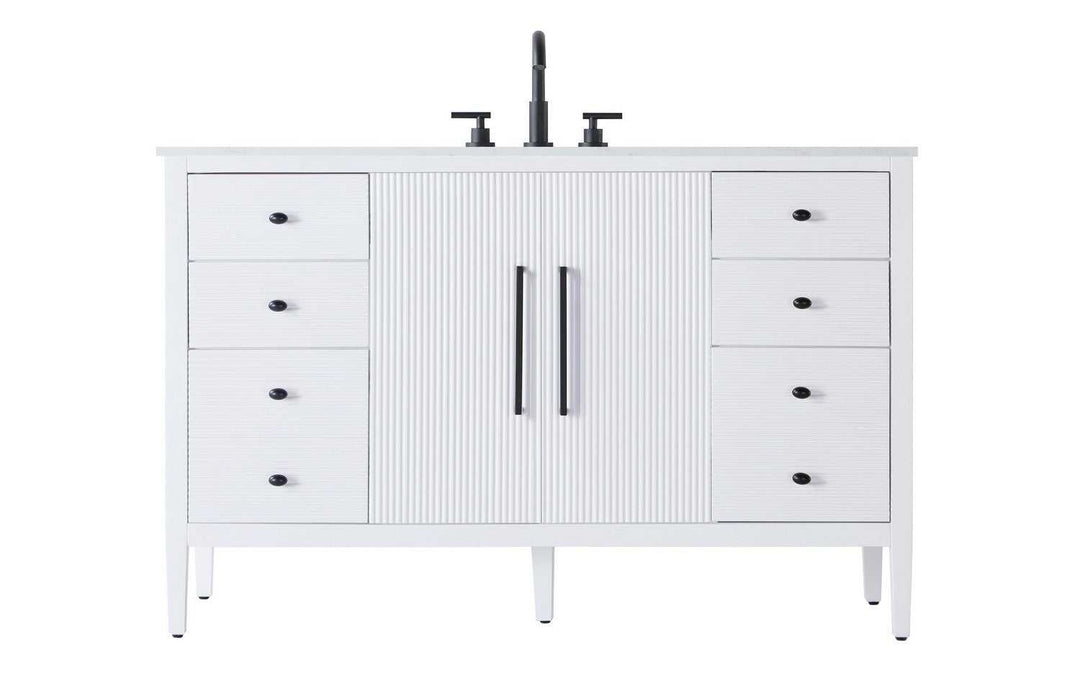 Blakely Bathroom Vanity in White Elegant Lighting