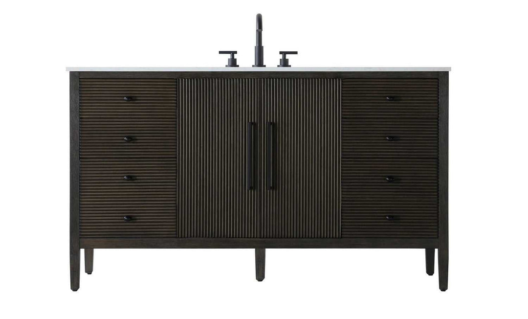 Blakely Bathroom Vanity in Chocolate Oak Elegant Lighting