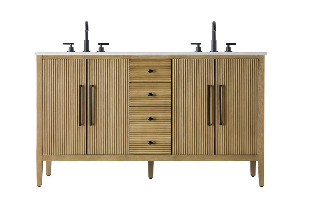 Blakely Bathroom Vanity in Linen Oak Elegant Lighting