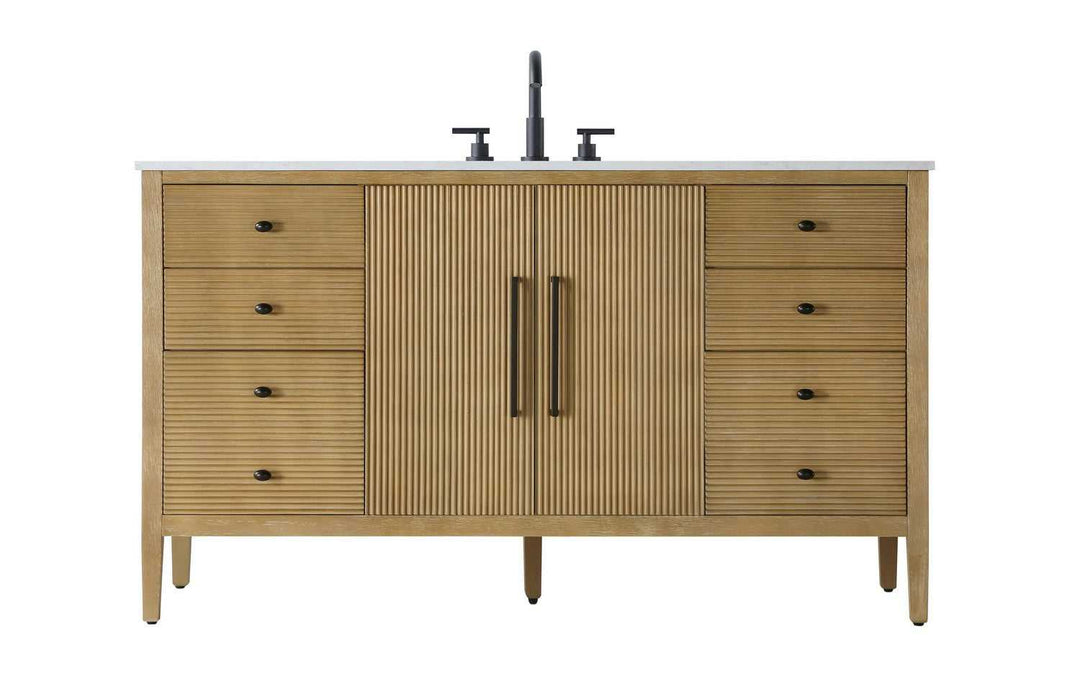 Blakely Bathroom Vanity in Linen Oak Elegant Lighting