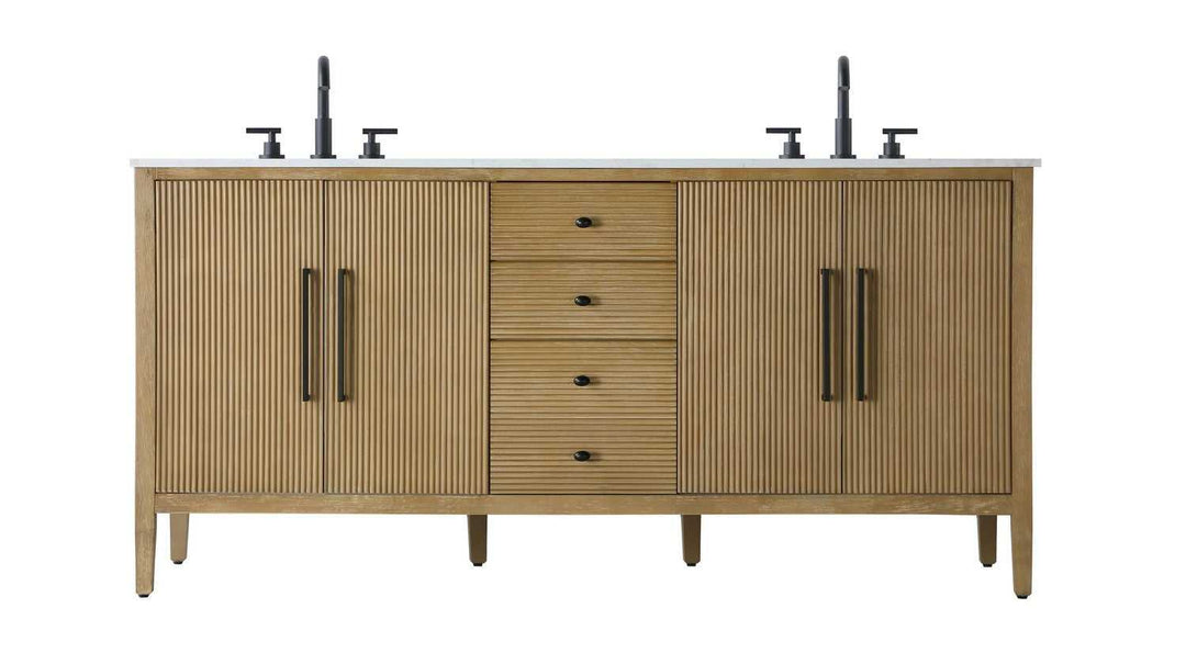 Blakely Bathroom Vanity in Linen Oak Elegant Lighting