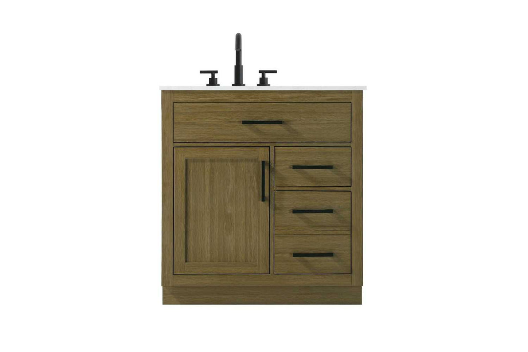 Alden Bathroom Vanity in Chestnut Brown Elegant Lighting