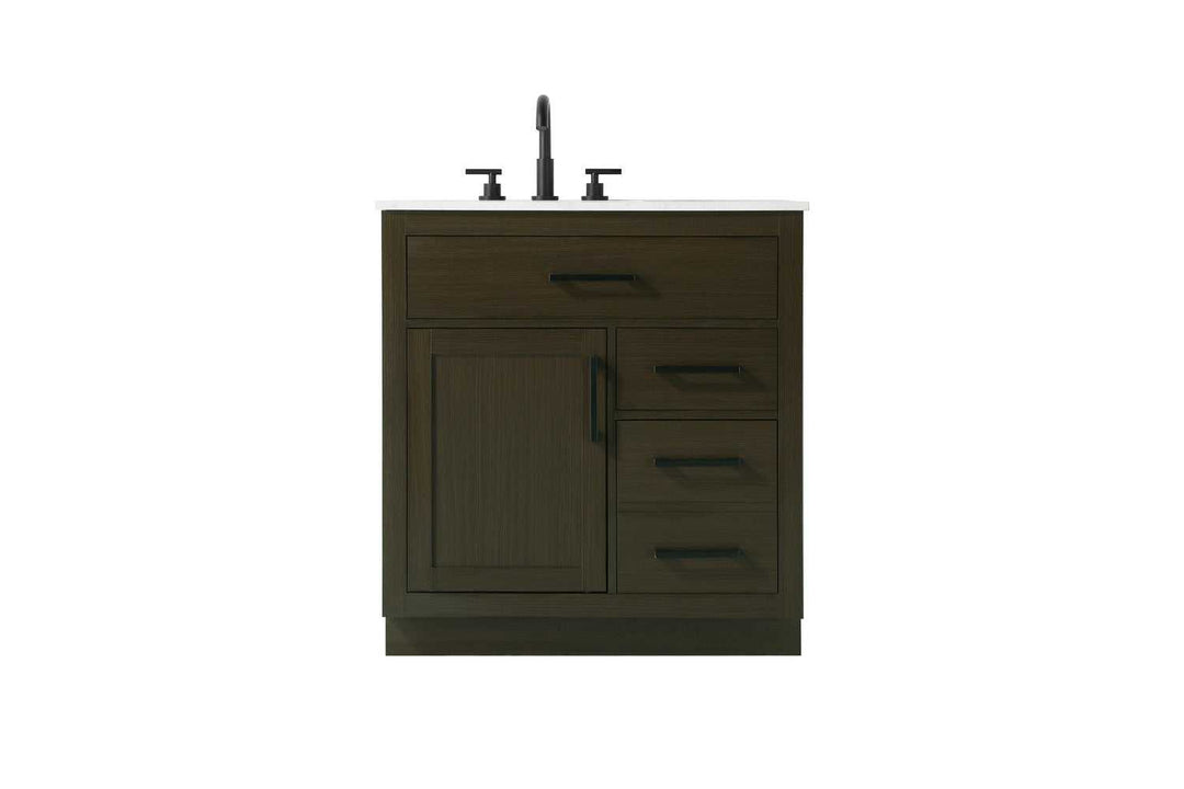 Alden Bathroom Vanity in Mocha Brown Elegant Lighting