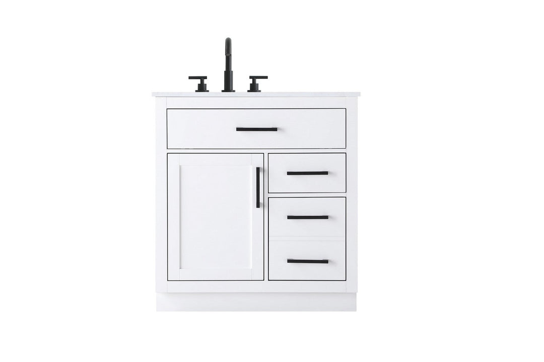 Alden Bathroom Vanity in White Elegant Lighting