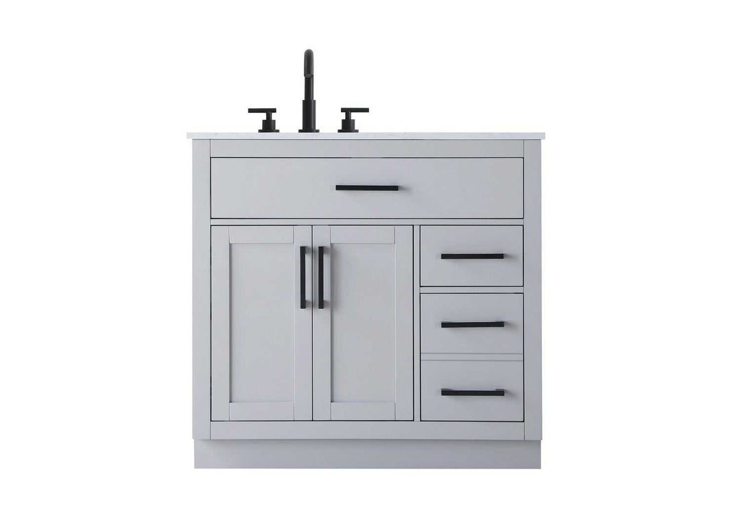 Alden Bathroom Vanity in Grey Elegant Lighting