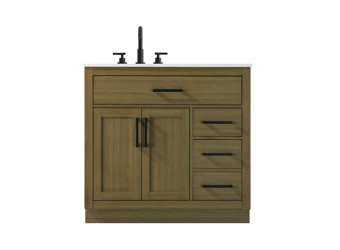 Alden Bathroom Vanity in Chestnut Brown Elegant Lighting