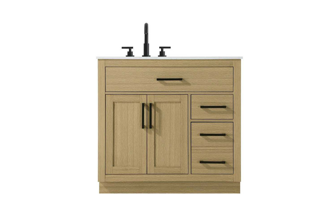 Alden Bathroom Vanity in Honey Brown Elegant Lighting