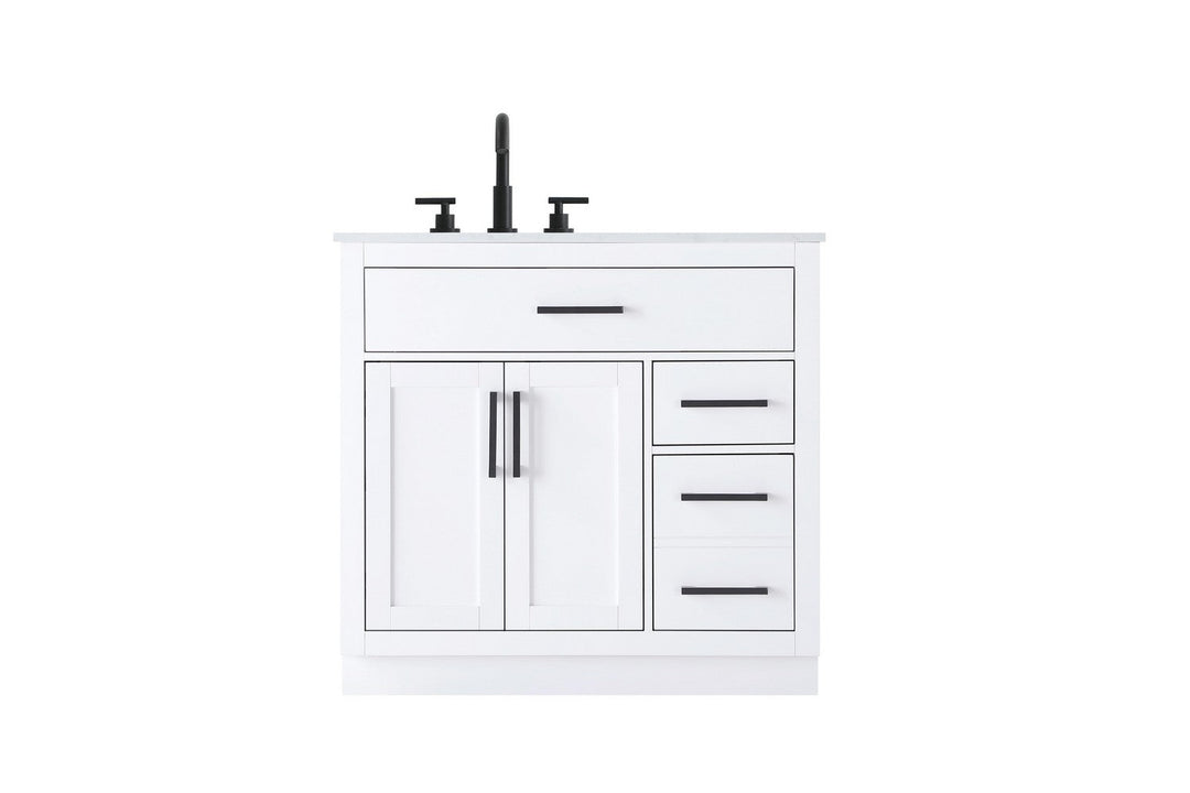 Alden Bathroom Vanity in White Elegant Lighting