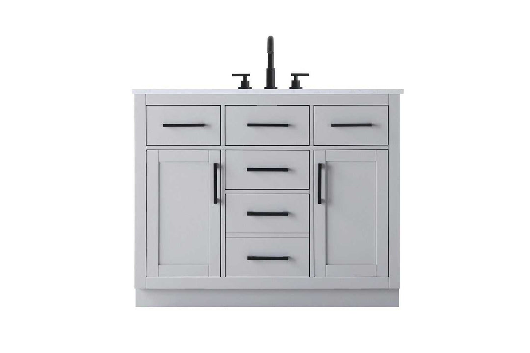 Alden Bathroom Vanity in Grey Elegant Lighting