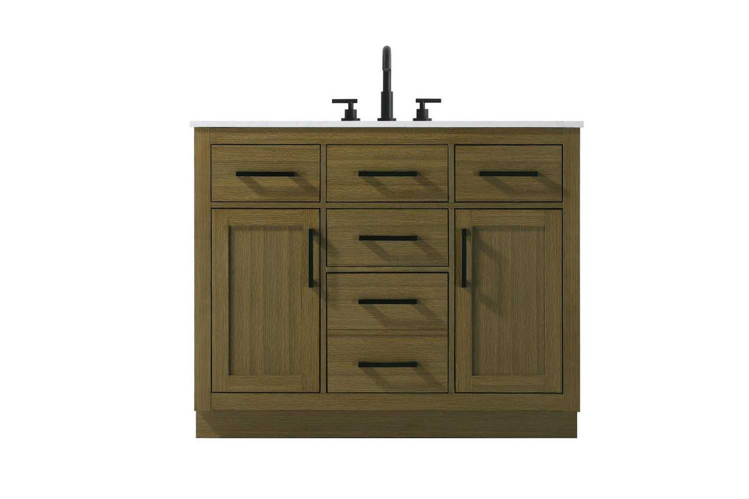 Alden Bathroom Vanity in Chestnut Brown Elegant Lighting