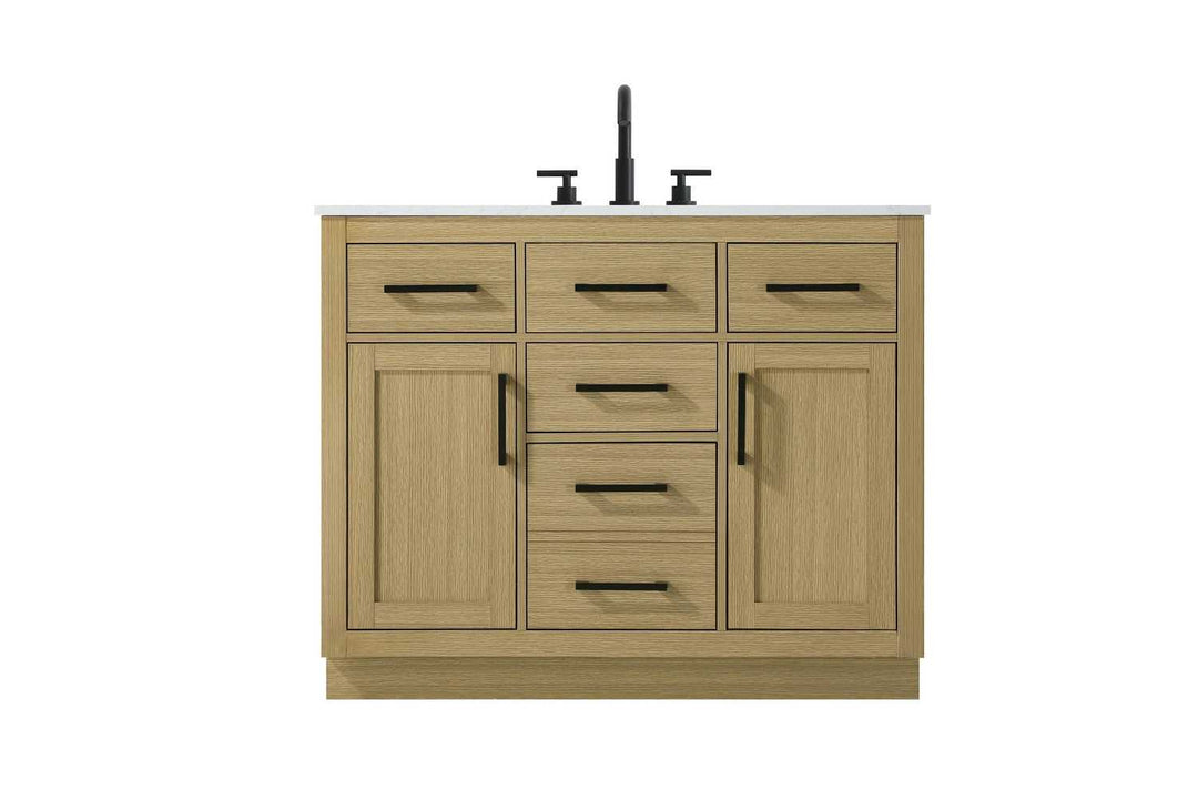 Alden Bathroom Vanity in Honey Brown Elegant Lighting