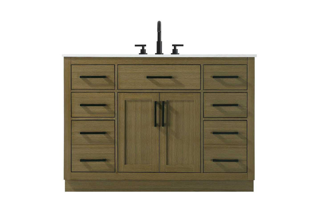 Alden Bathroom Vanity in Chestnut Brown Elegant Lighting