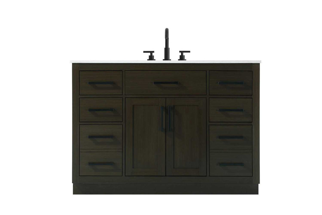 Alden Bathroom Vanity in Mocha Brown Elegant Lighting