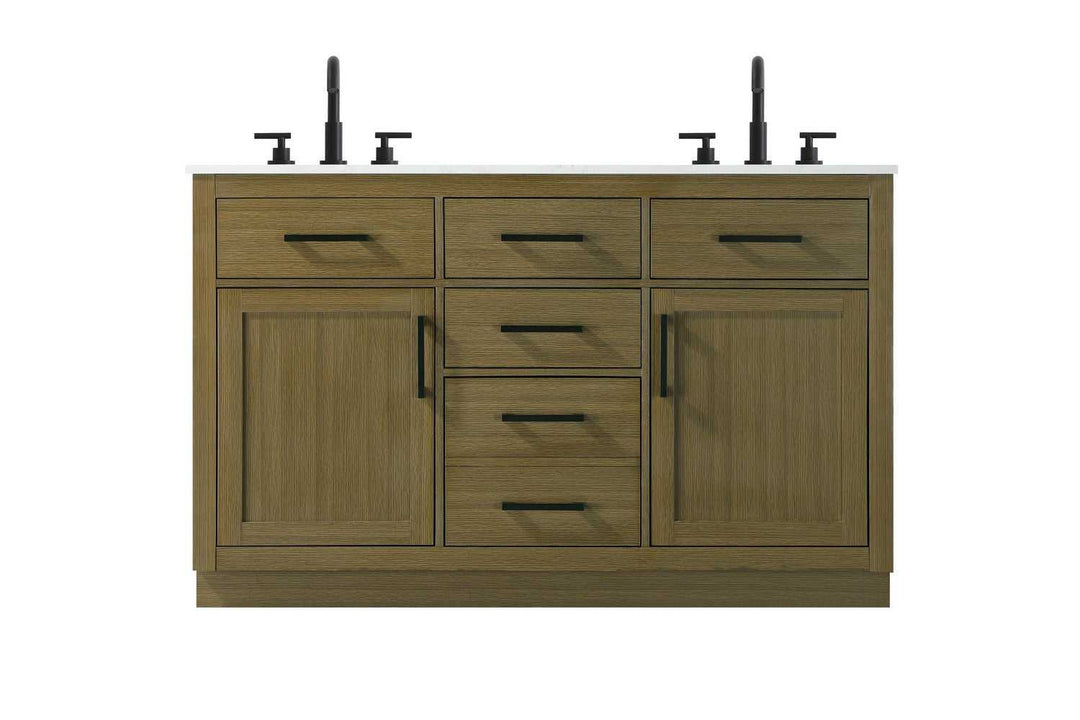 Alden Bathroom Vanity in Chestnut Brown Elegant Lighting