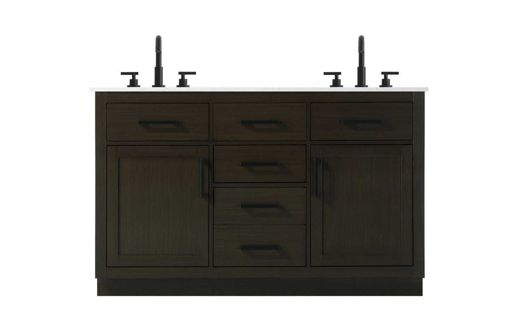 Alden Bathroom Vanity in Mocha Brown Elegant Lighting