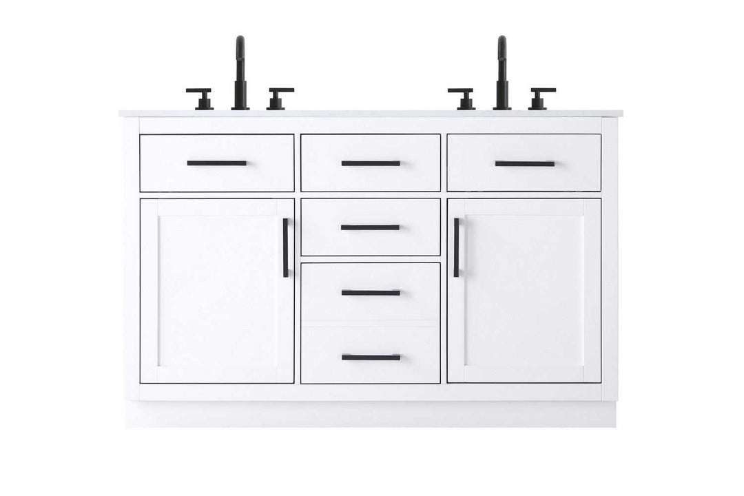 Alden Bathroom Vanity in White Elegant Lighting