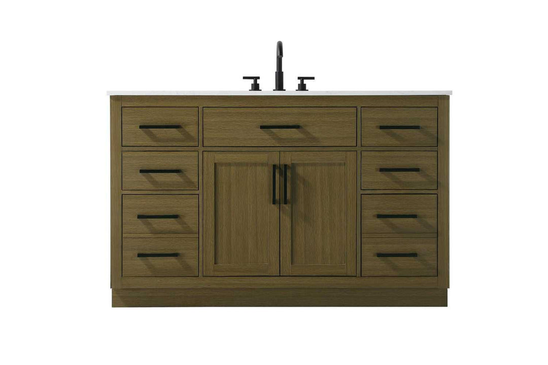 Alden Bathroom Vanity in Chestnut Brown Elegant Lighting