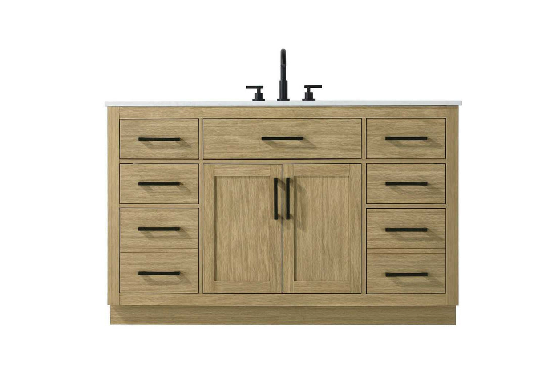 Alden Bathroom Vanity in Honey Brown Elegant Lighting