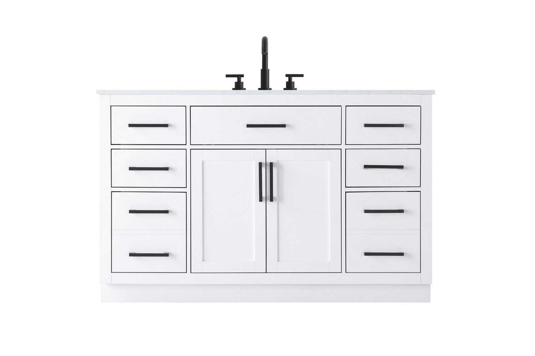 Alden Bathroom Vanity in White Elegant Lighting