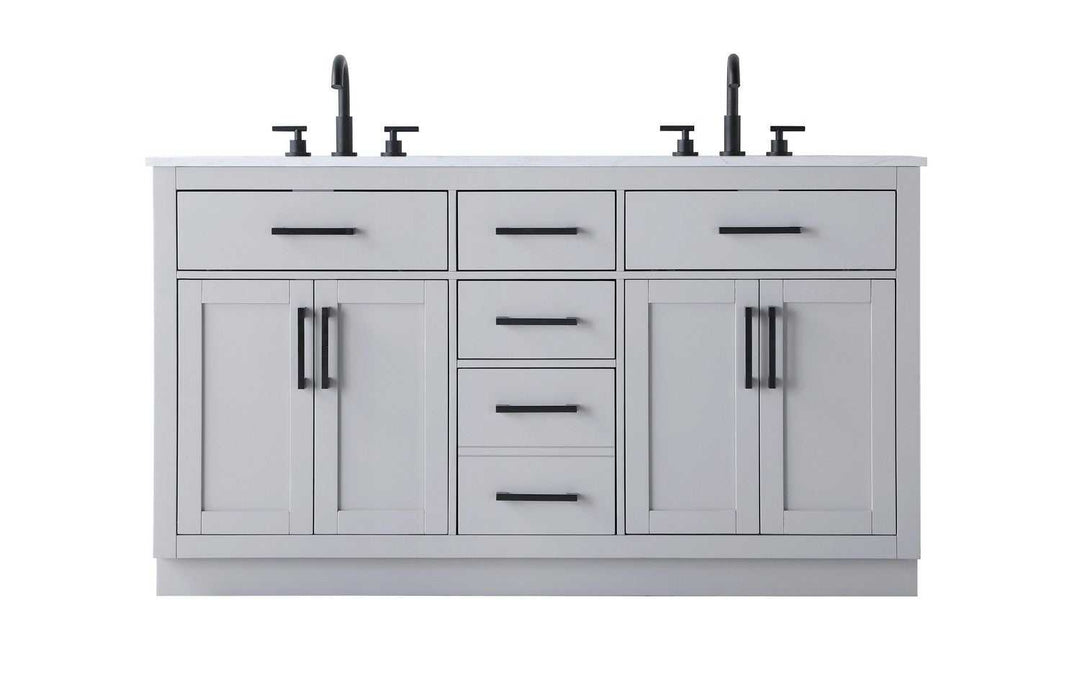Alden Bathroom Vanity in Grey Elegant Lighting