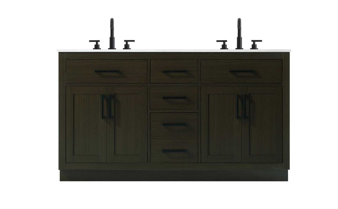 Alden Bathroom Vanity in Mocha Brown Elegant Lighting