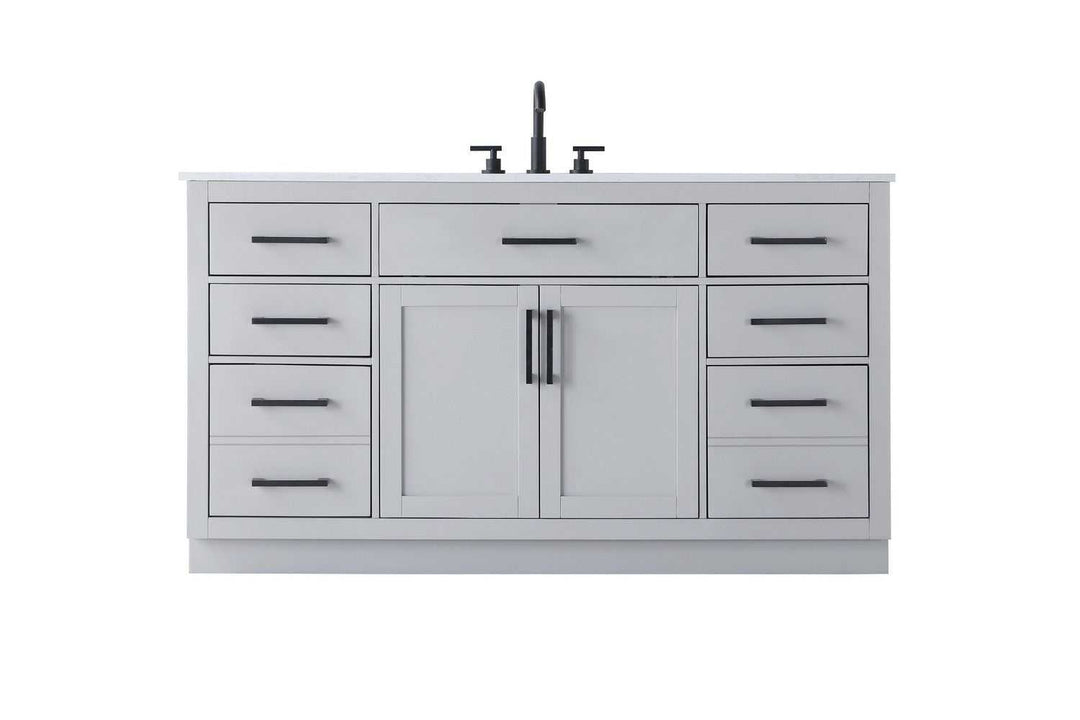 Alden Bathroom Vanity in Grey Elegant Lighting