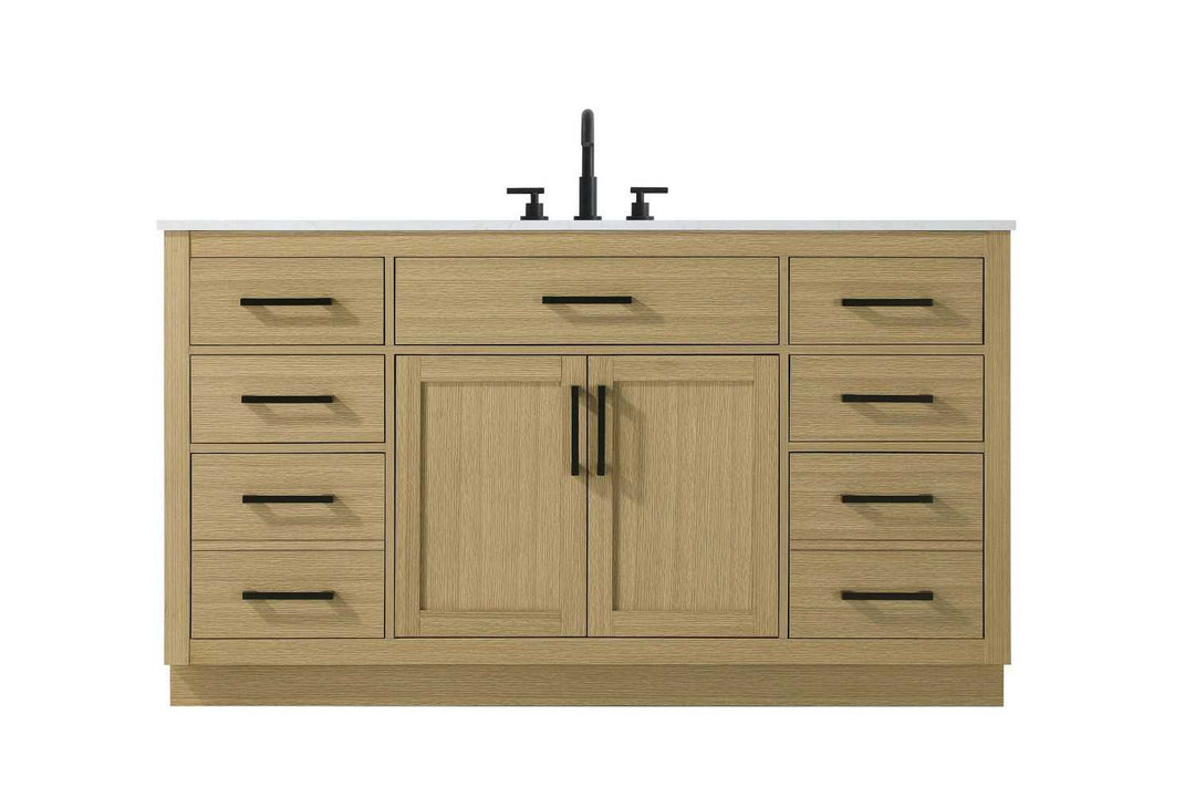 Alden Bathroom Vanity in Honey Brown Elegant Lighting