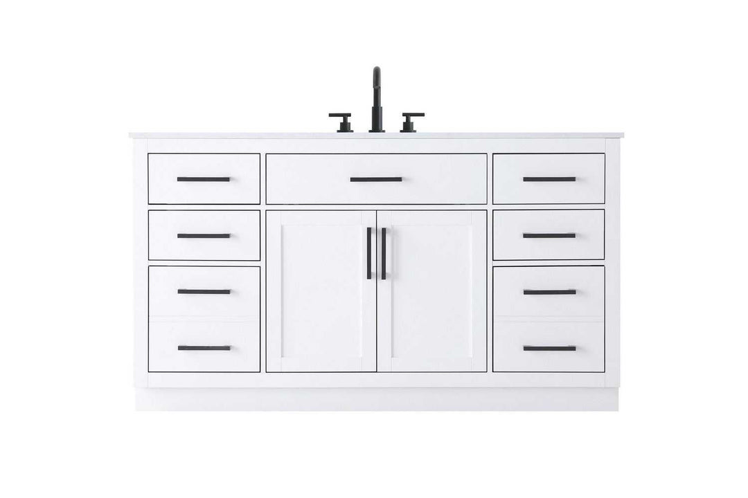 Alden Bathroom Vanity in White Elegant Lighting