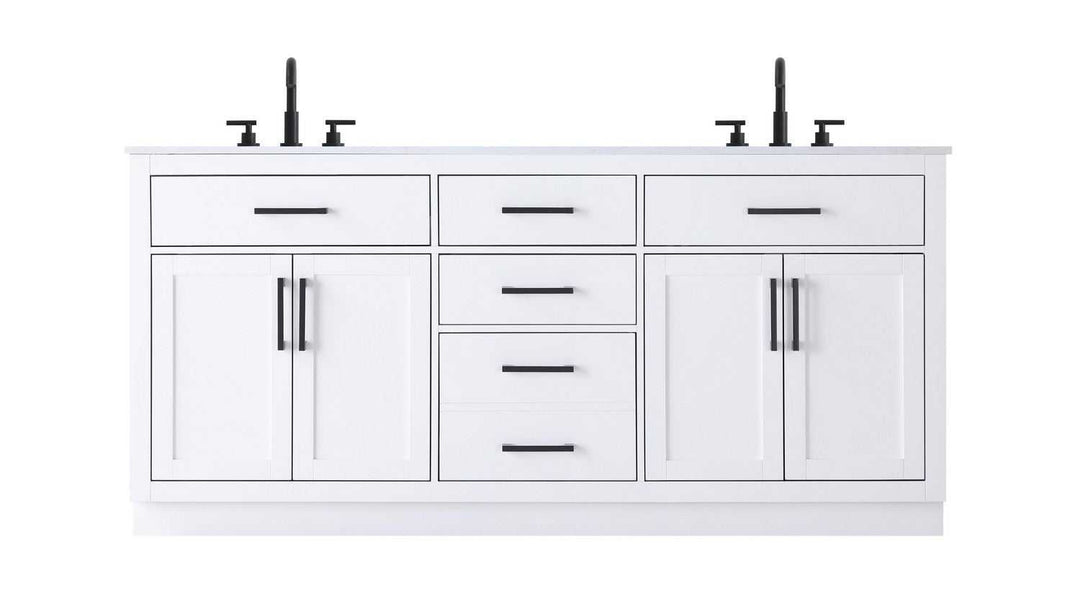 Alden Bathroom Vanity in White Elegant Lighting