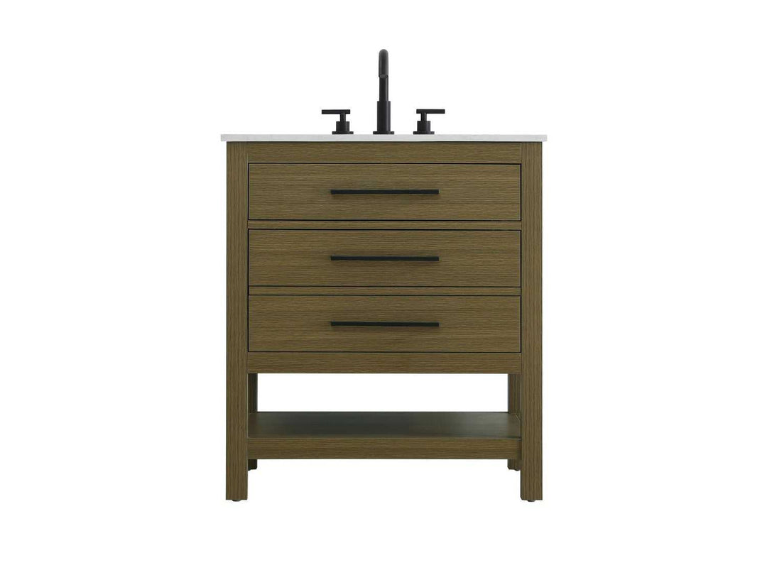 Karson Bathroom Vanity in Chestnut Brown Elegant Lighting