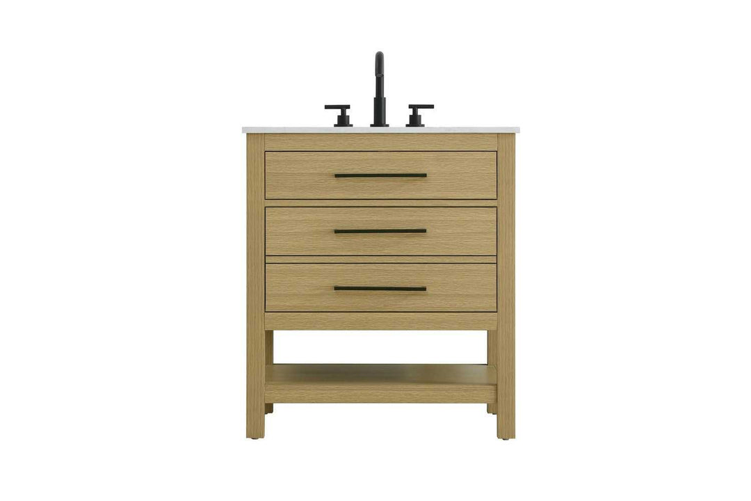 Karson Bathroom Vanity in Honey Brown Elegant Lighting