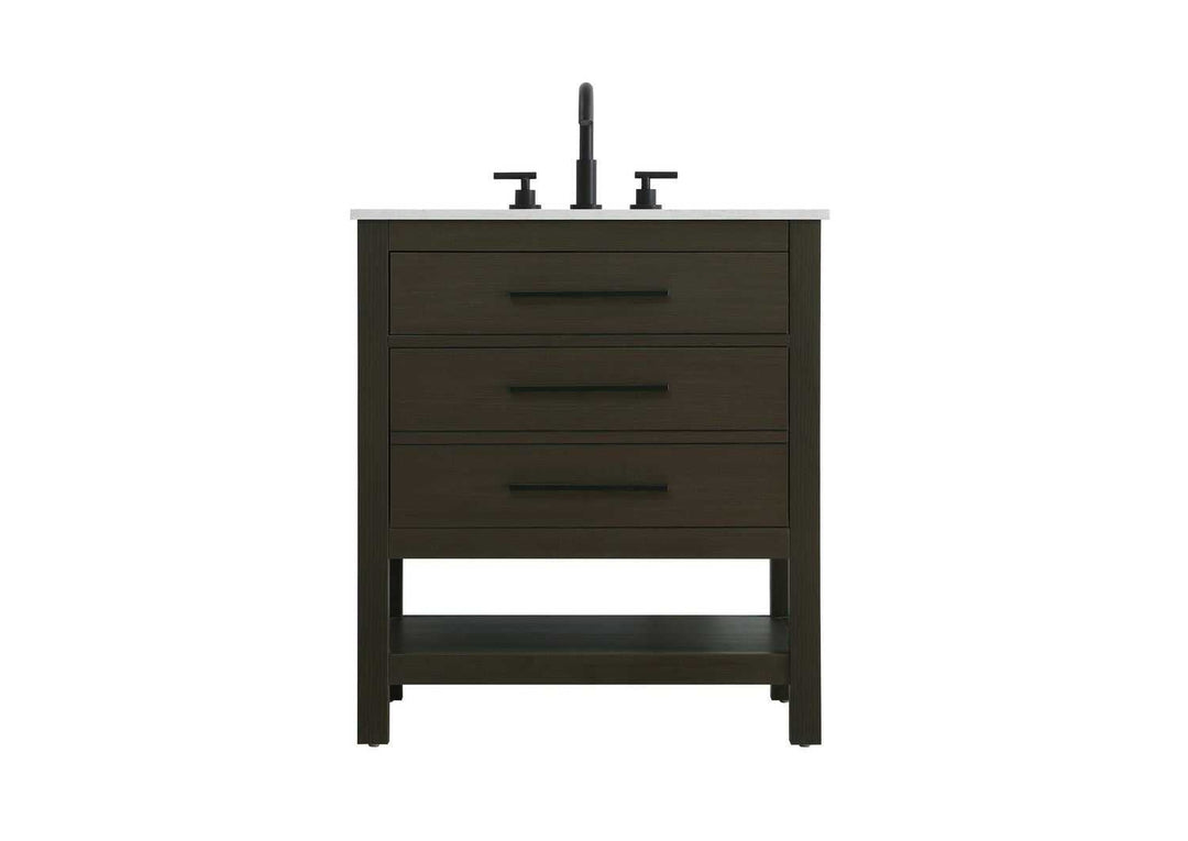 Karson Bathroom Vanity in Mocha Brown Elegant Lighting