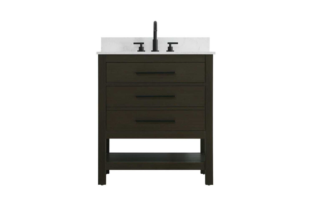 Karson Bathroom Vanity in Mocha Brown Elegant Lighting