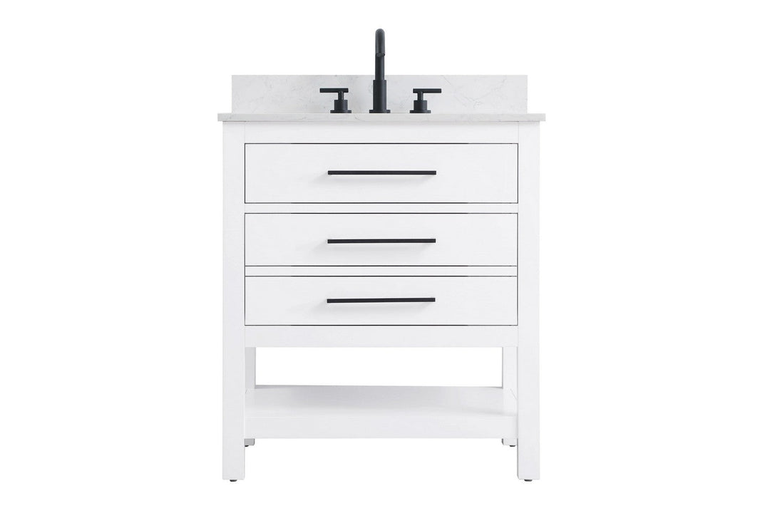 Karson Bathroom Vanity in White Elegant Lighting