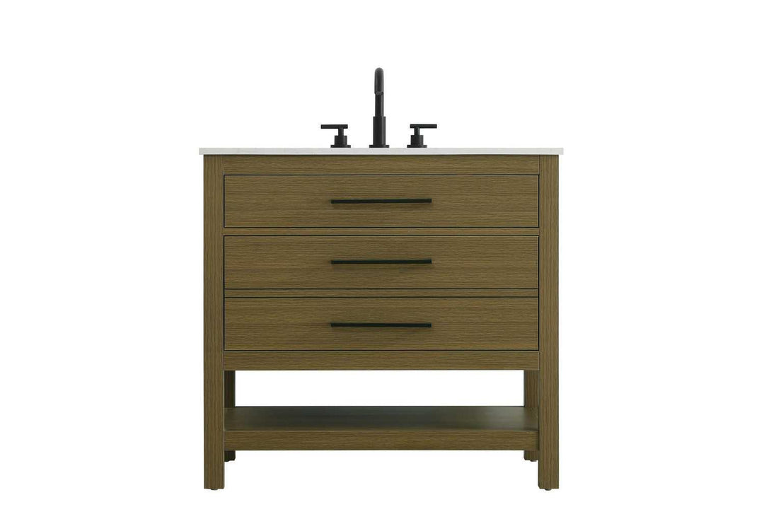 Karson Bathroom Vanity in Chestnut Brown Elegant Lighting