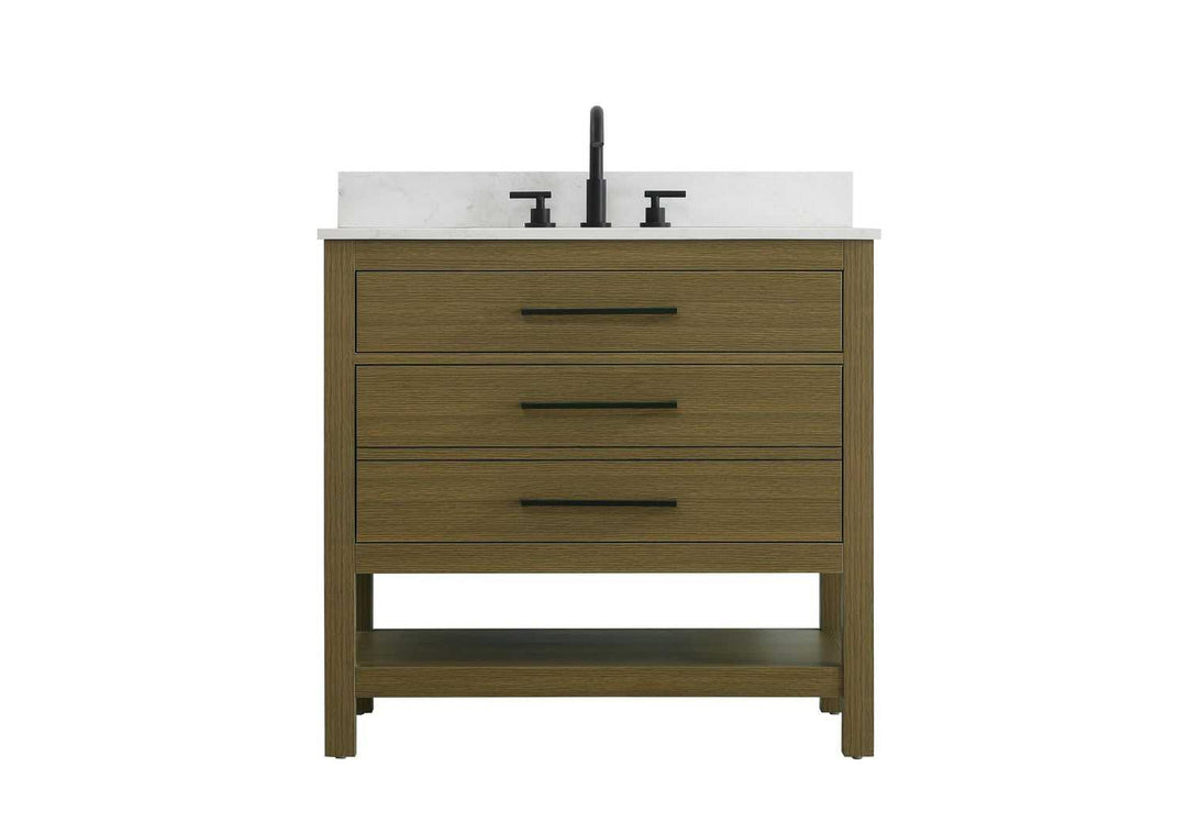 Karson Bathroom Vanity in Chestnut Brown Elegant Lighting