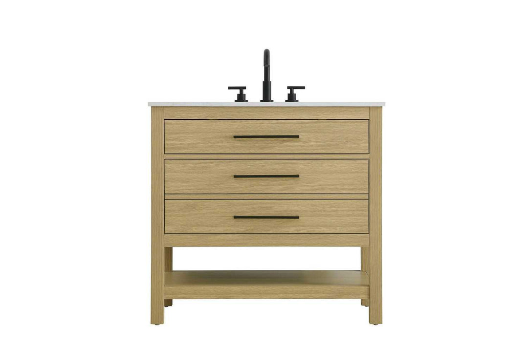 Karson Bathroom Vanity in Honey Brown Elegant Lighting