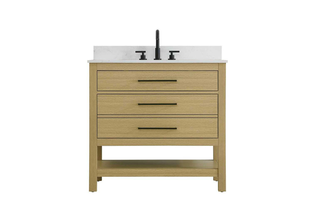 Karson Bathroom Vanity in Honey Brown Elegant Lighting