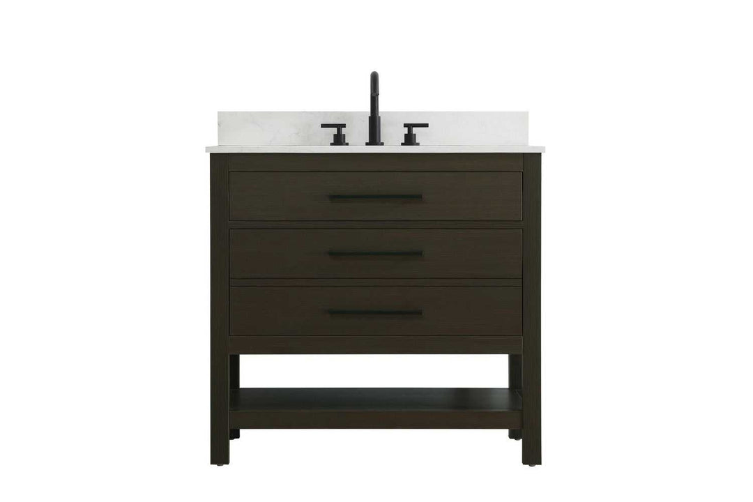 Karson Bathroom Vanity in Mocha Brown Elegant Lighting