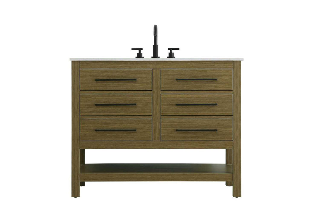 Karson Bathroom Vanity in Chestnut Brown Elegant Lighting
