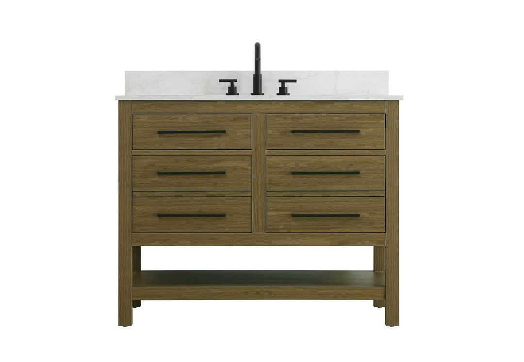 Karson Bathroom Vanity in Chestnut Brown Elegant Lighting