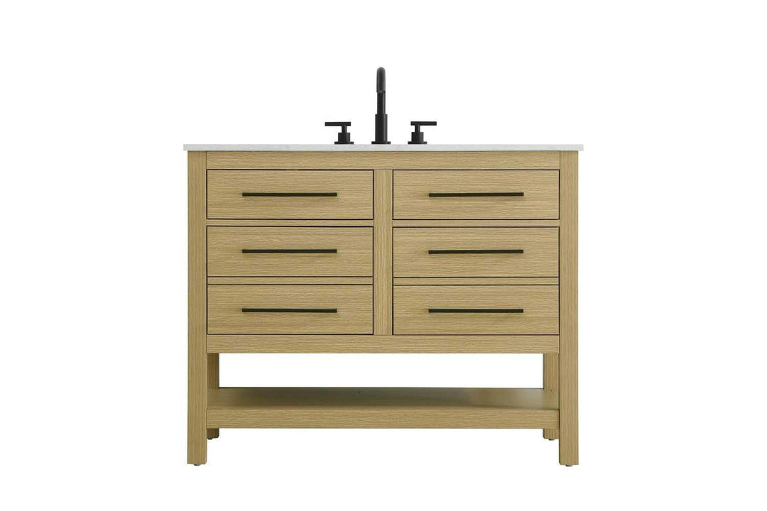Karson Bathroom Vanity in Honey Brown Elegant Lighting