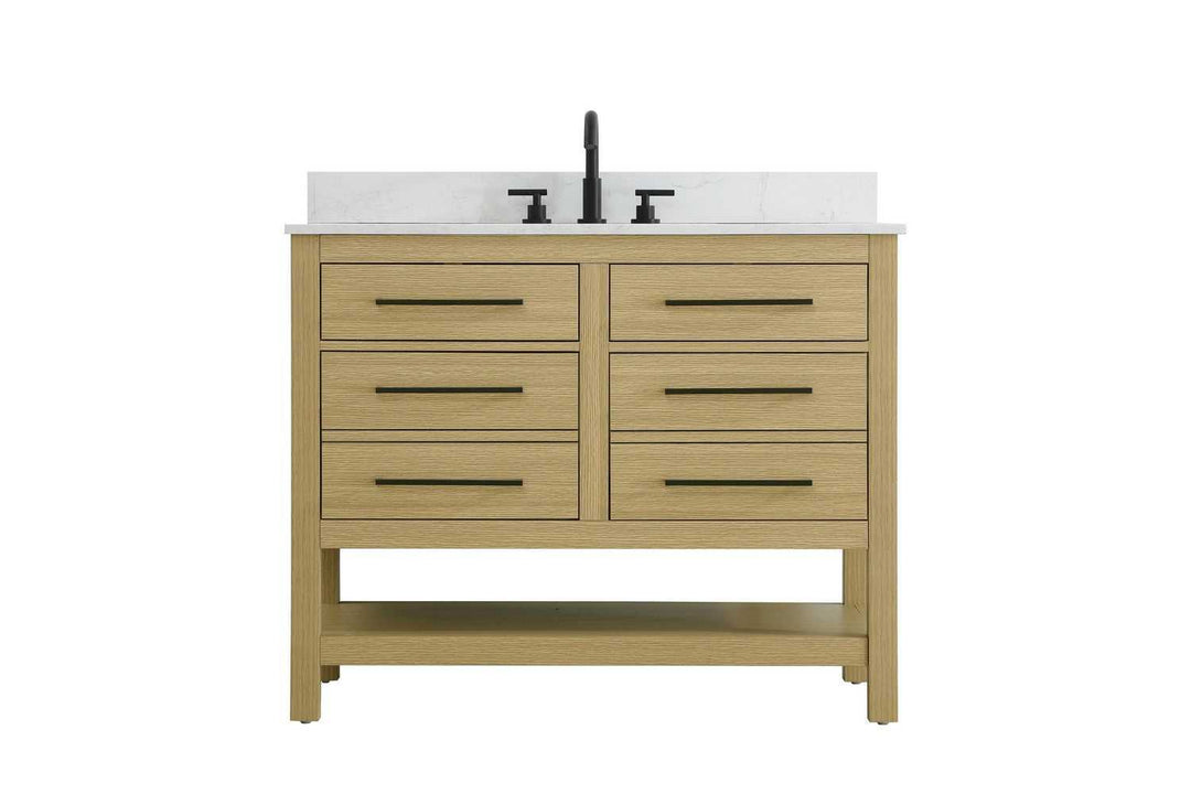 Karson Bathroom Vanity in Honey Brown Elegant Lighting