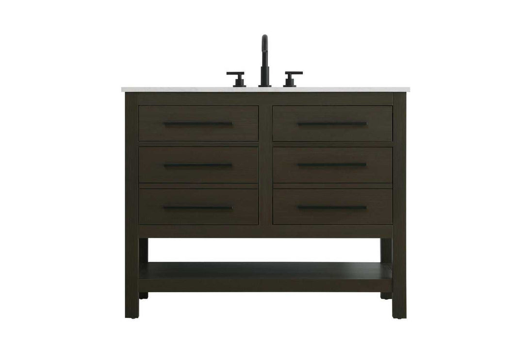 Karson Bathroom Vanity in Mocha Brown Elegant Lighting