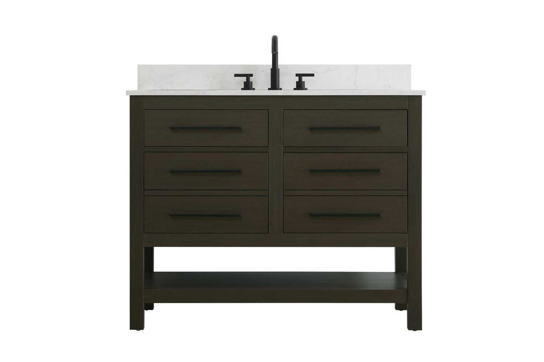 Karson Bathroom Vanity in Mocha Brown Elegant Lighting