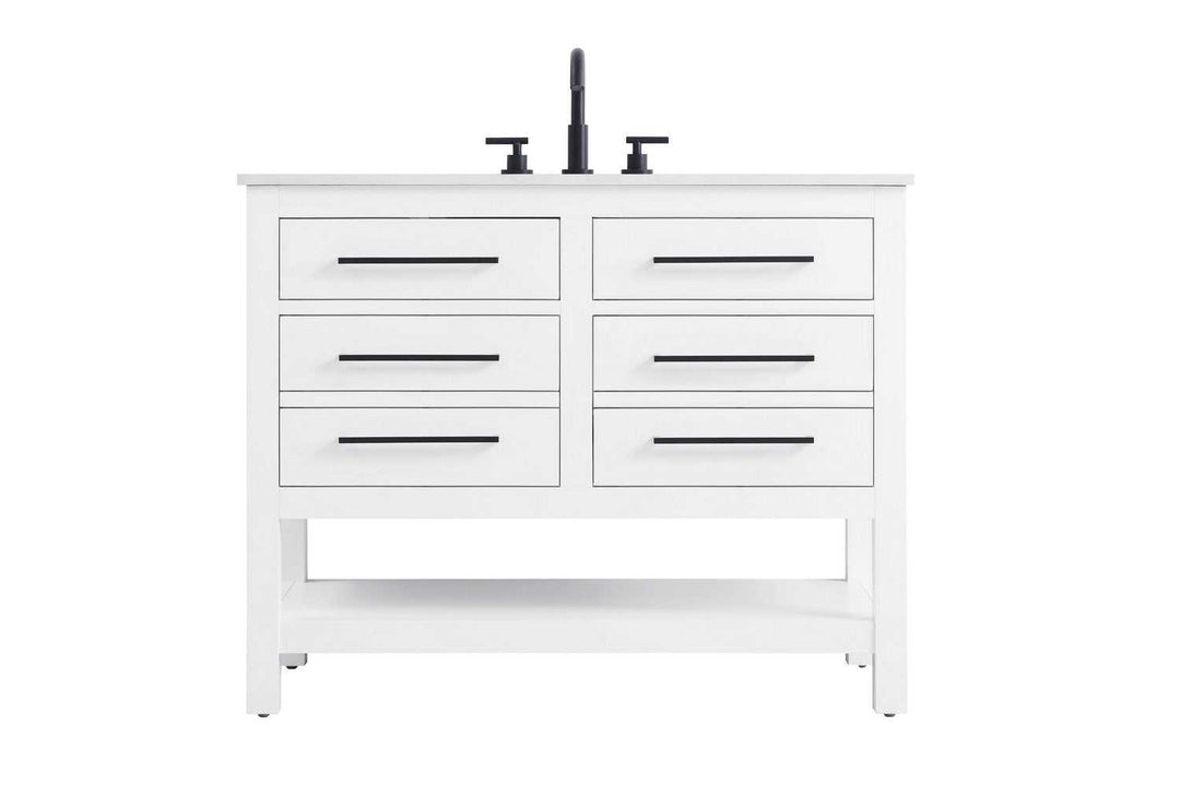 Karson Bathroom Vanity in White Elegant Lighting
