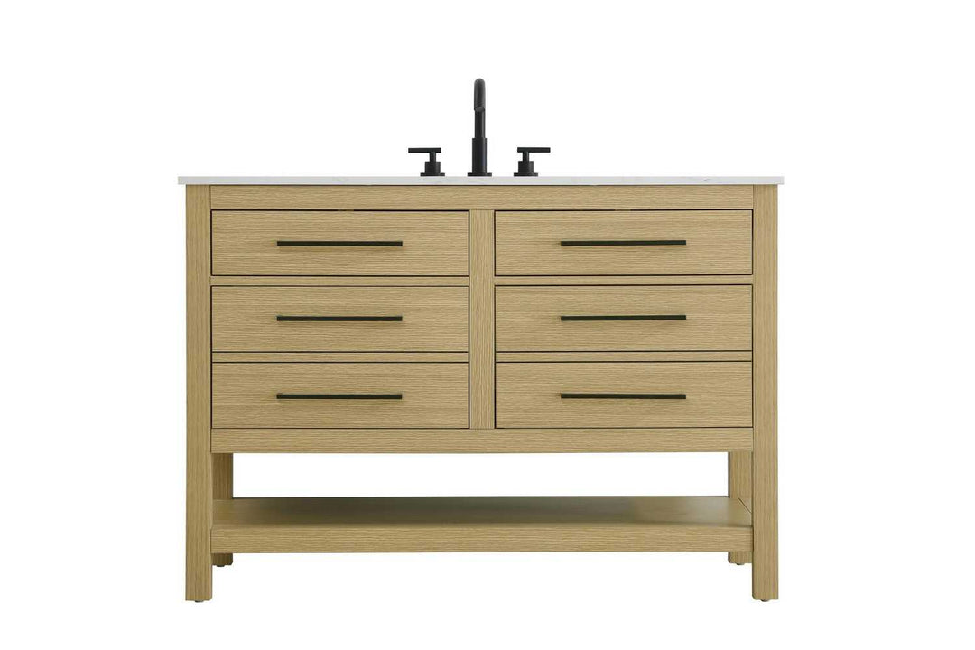 Karson Bathroom Vanity in Honey Brown Elegant Lighting