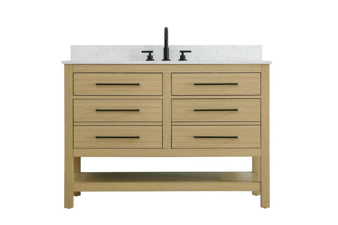 Karson Bathroom Vanity in Honey Brown Elegant Lighting